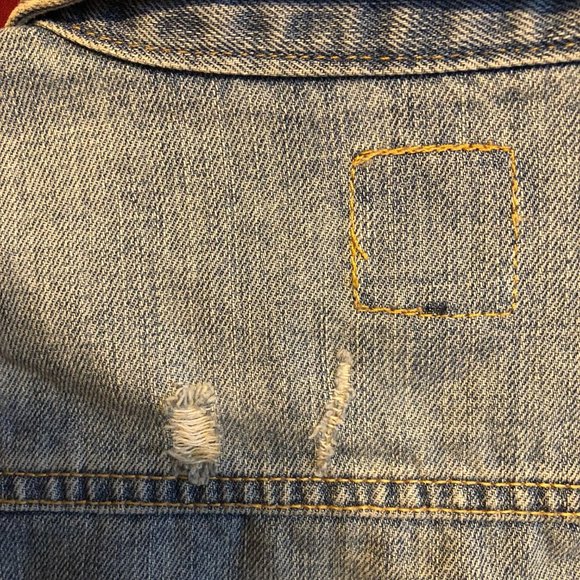 GAP WOMEN' S 1969 CLASS DISTRESSED DENIM JEAN JACKET SIZE EXTRA SMALL  XS NWOT - Picture 12 of 16